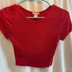 Red crop top